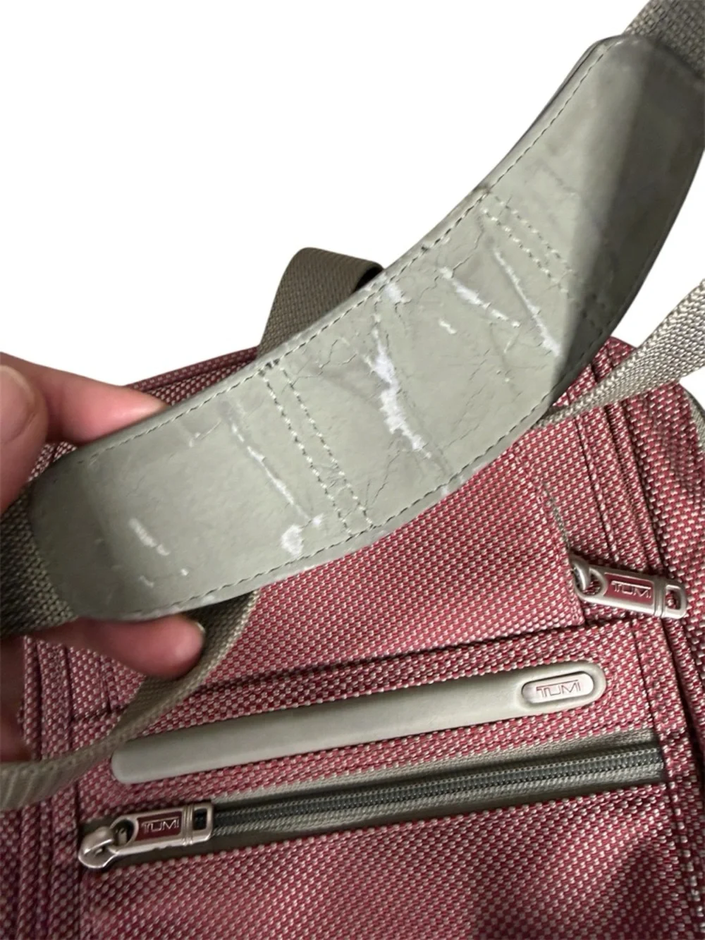 Tumi Red‎ Gray Crossbody Bag Alpha Collection  Nylon